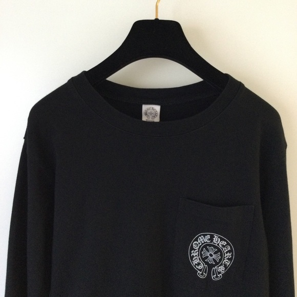 CHROME HEARTS HORSESHOE “LOS ANGELES” LONG SLEEVE TEE T-SHIRT BLACK AUTHENTIC M - Picture 2 of 12